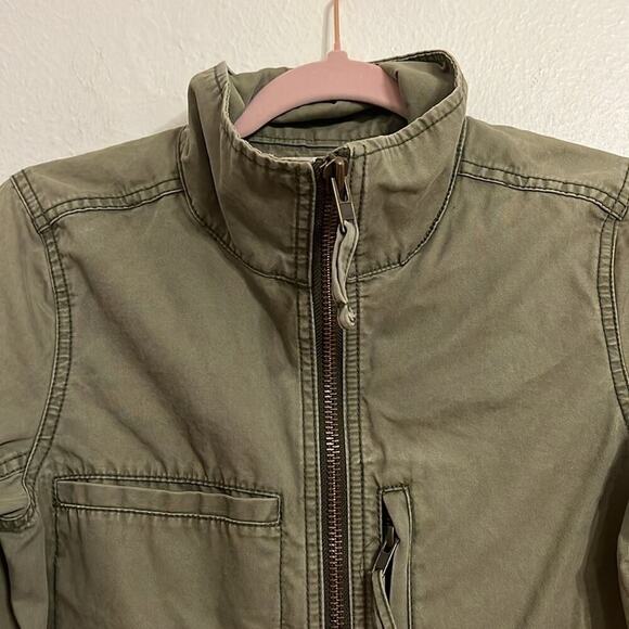 VTG Madewell SZ  S Army Green Zip Utility Camp Chinch Waist Steampunk Jacket - Picture 4 of 8
